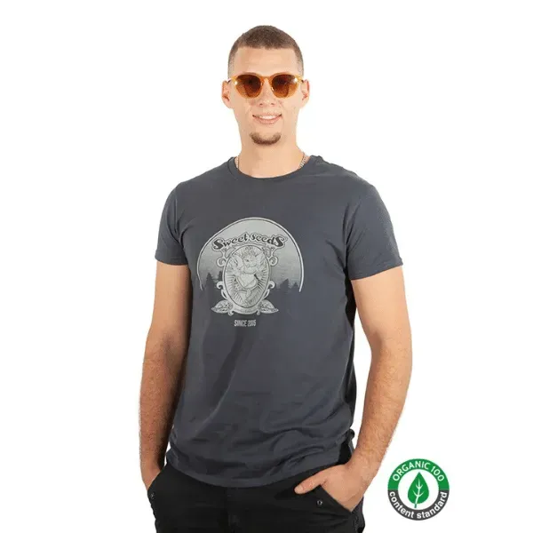 Sweet Seeds Growing t-shirt uomo cotone bio grigia