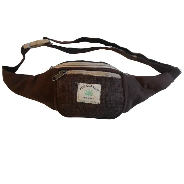 Himalayan Marsupio in Canapa Marsupio Marrone 33 cm Resistente