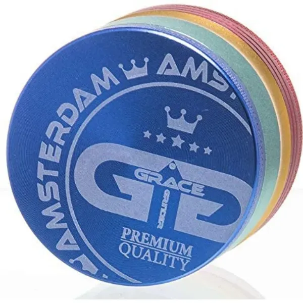Grace Glass Grace Rasta grinder metallo 4 parti blu 62 mm