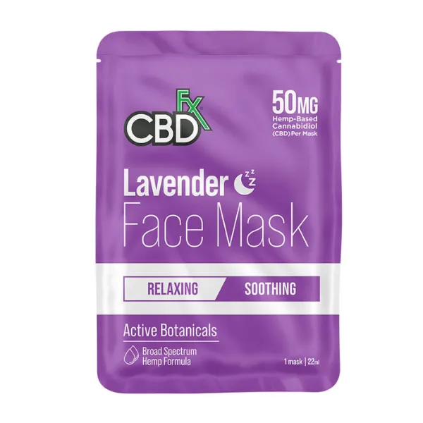 CBDFx Canapa Lavanda maschera viso 50mg lenitiva
