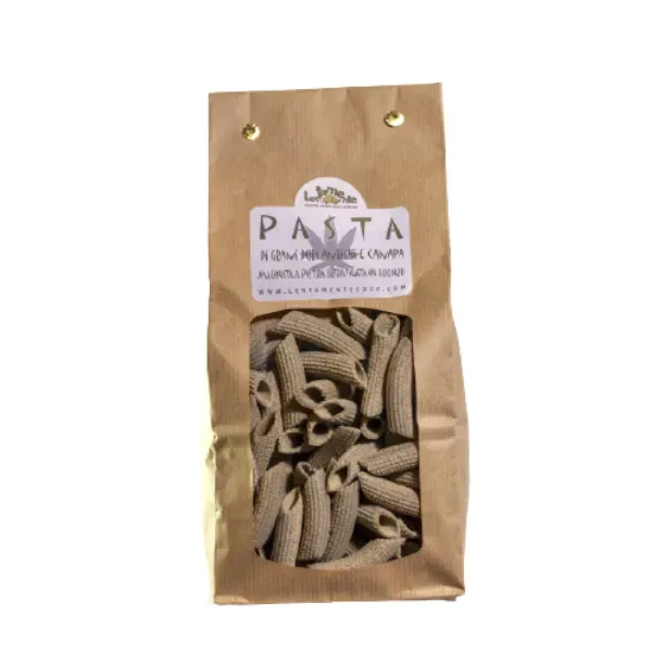 Lentamente Penne Rigate pasta canapa 500g bio