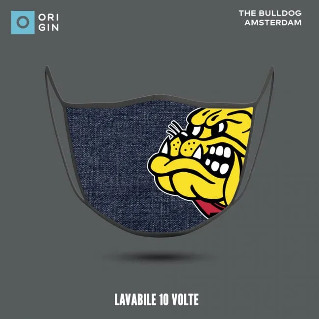 The Bulldog Amsterdam mascherina lavabile cotone