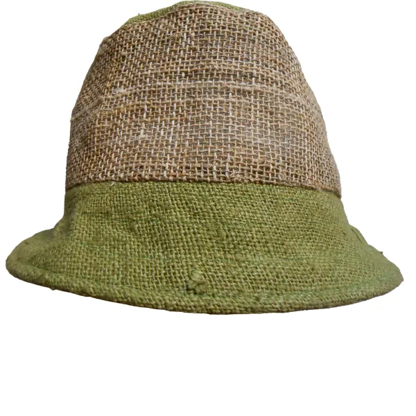 HEMP Cappello alla pescatora in canapa verde unisex