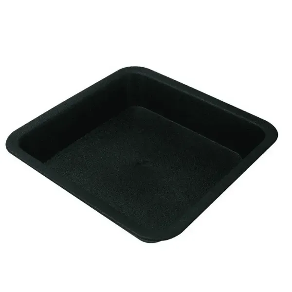 P&B Sottovaso quadrato 28,5x28,5 cm per vasi 14L nero