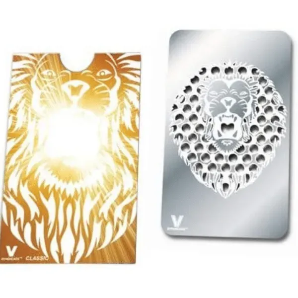 V Syndicate Lion grinder card tessera metallo portafoglio