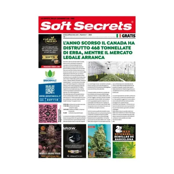Soft Secrets n. 1 2023 rivista cannabis numero 1