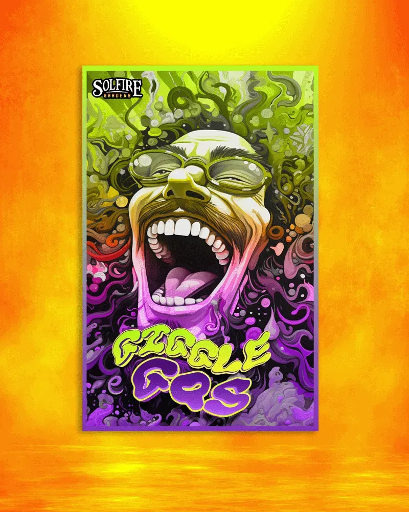 Solfire Gardens Phoenix Forge Giggle Gas poster + semi pack