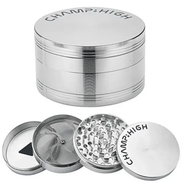 Champ High XXL grinder metallo 10cm 4 parti argento