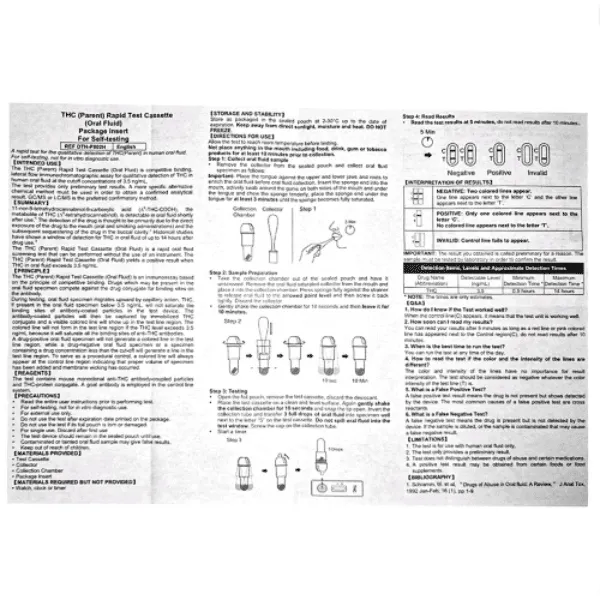 Canapo Test salivare THC self-test rapido 3-5 ng/ml