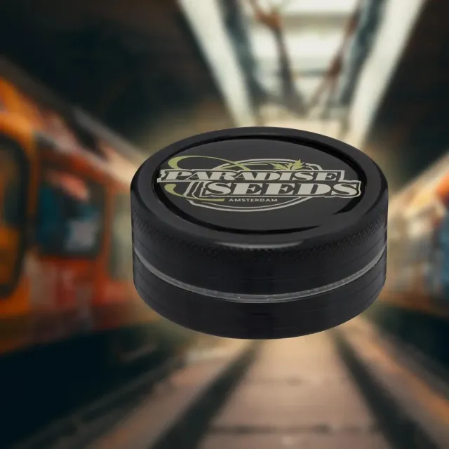 Paradise Seeds Grinder cannabis metallo logo
