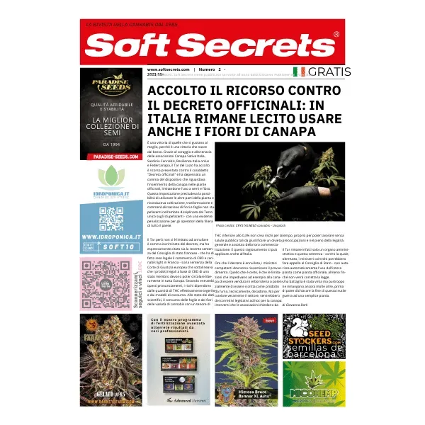 Soft Secrets n. 2 2023 rivista cannabis indoor