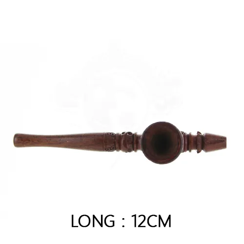Canapo Alisha pipa in legno scuro 12 cm intagliata