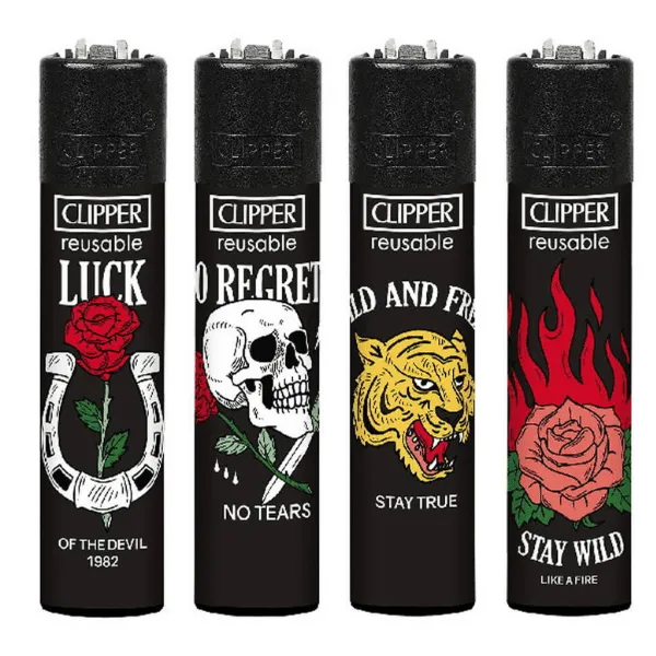 Clipper Tattoo Sentences accendino ricaricabile pietrina