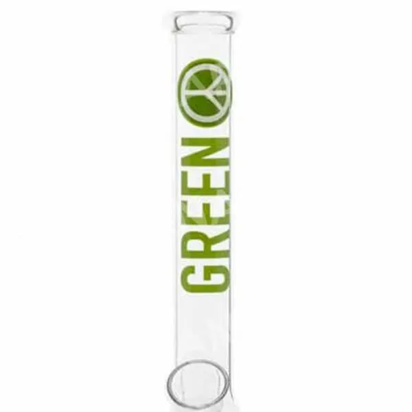 Greenline Green Peace bong vetro 19 cm trasparente pace