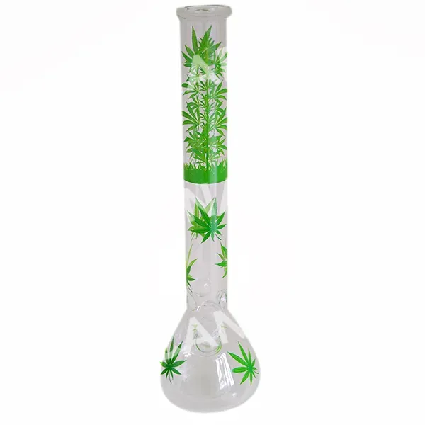 Leaf Jhari Hangover bong vetro 45cm foglie verdi ghiaccio
