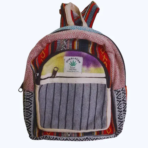 Himalayan zaino piccolo canapa tie dye modello B