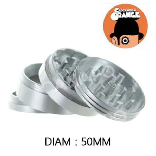 Clockwork Orange grinder alluminio 4 parti 50mm arancia