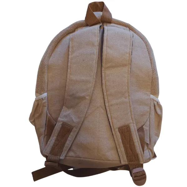 Himalayan Peace zaino canapa beige motivo geometrico