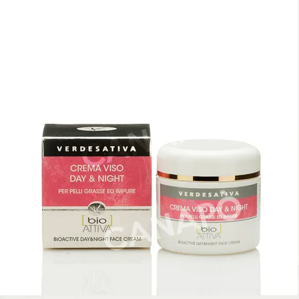 Canapa crema viso Day & Night naturale pelle grassa