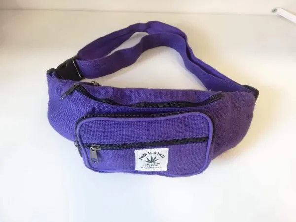 Himalayan Marsupio in Canapa 33 cm Blu Viola