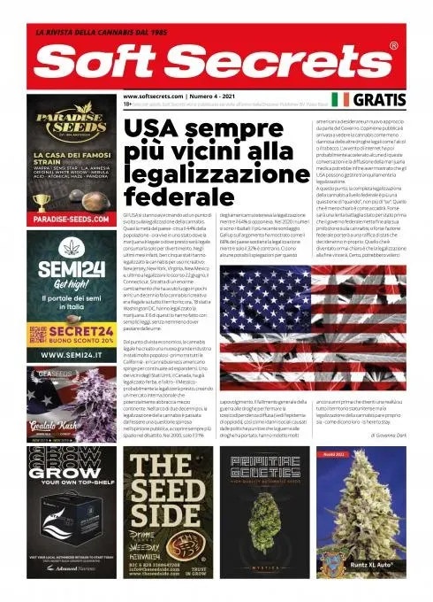 Soft Secrets n. 4 2021 rivista trimestrale cannabis