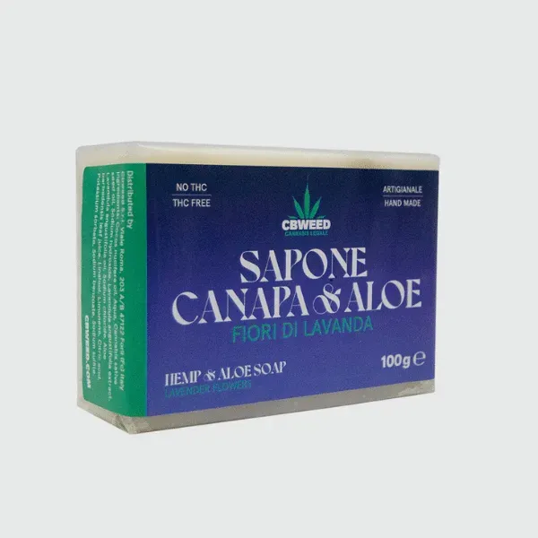 CBWEED Canapa Aloe saponetta lavanda pelli sensibili