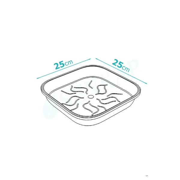 Canapo Senkap sottovaso quadrato nero per vasi 11L e 14L