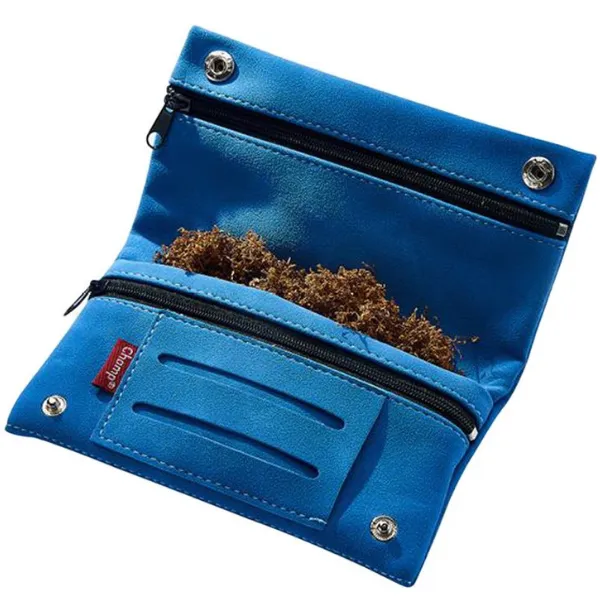 Champ French Pouch astuccio portatabacco pelle scamosciata zip
