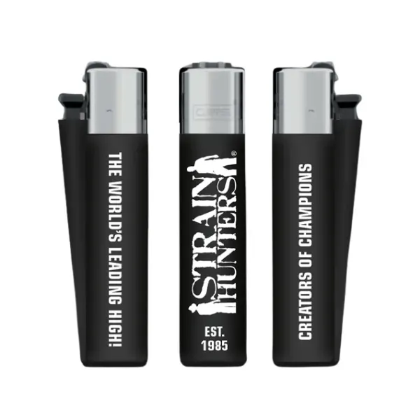 Clipper StrainHunters Accendino Nero Ricaricabile Limitato