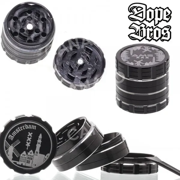 Dope Bros Amsterdam grinder 4 parti metallo 40mm