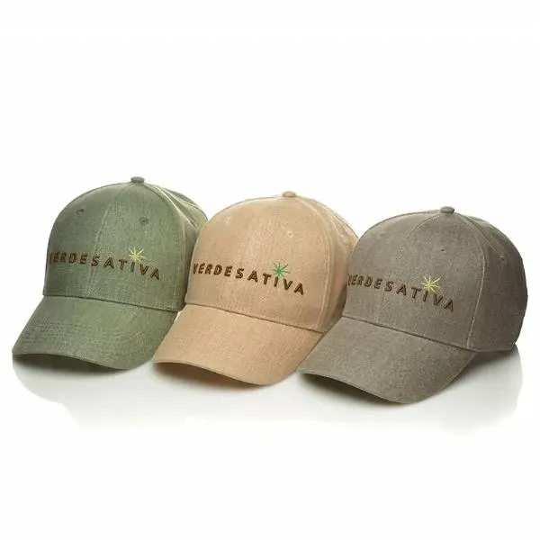 Verdesativa Berretto Cappellino Canapa Camel regolabile