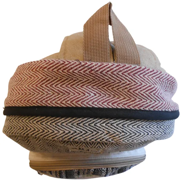 Himalayan zaino in canapa grande beige etnico
