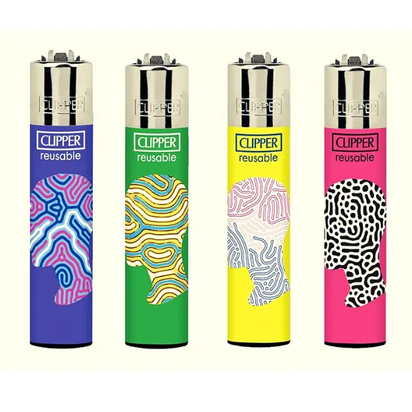 Clipper In My Mind Large accendino ricaricabile grafica assortita