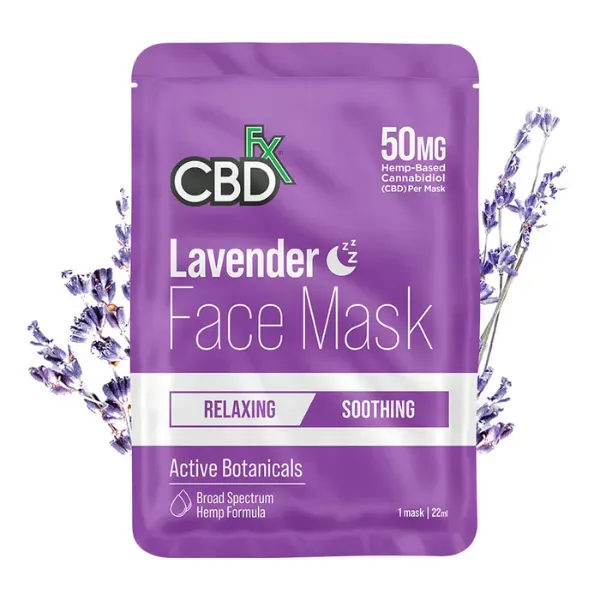 CBDFx Canapa Lavanda maschera viso 50mg lenitiva