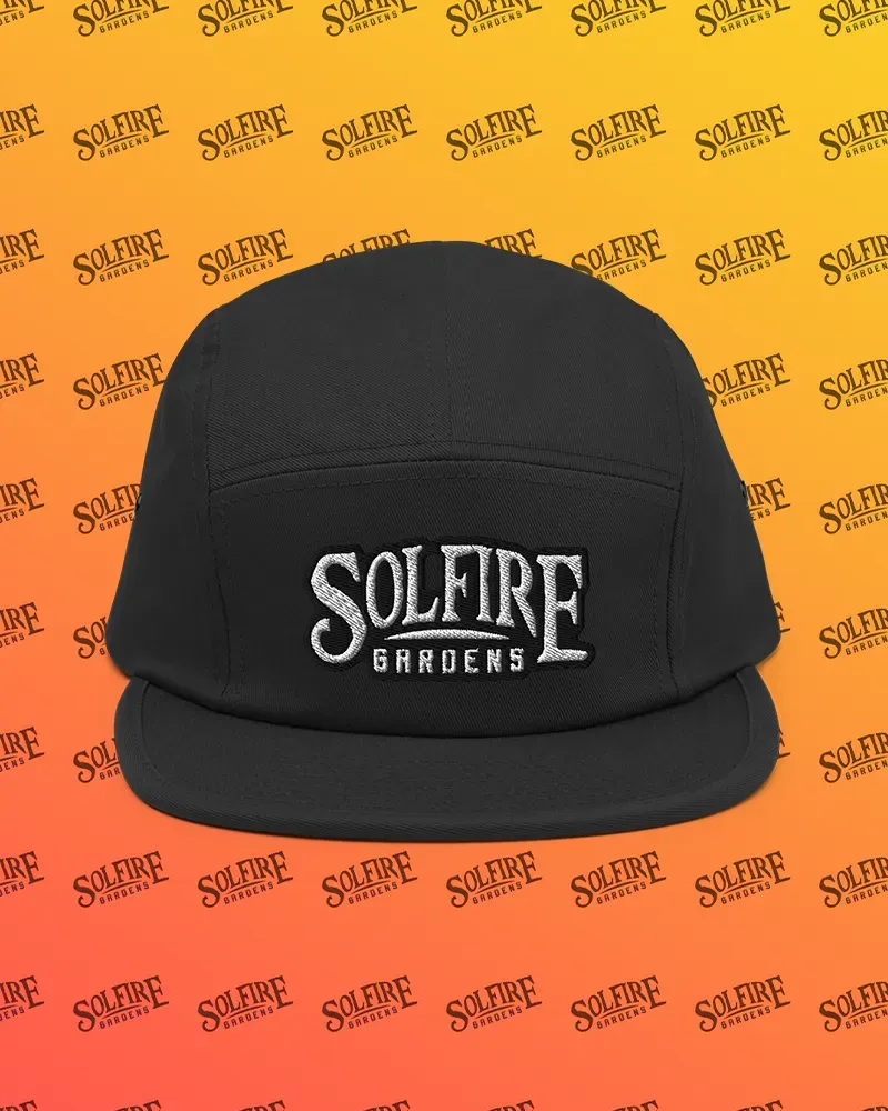 Solfire Gardens Five Panel cappellino camper cotone nero