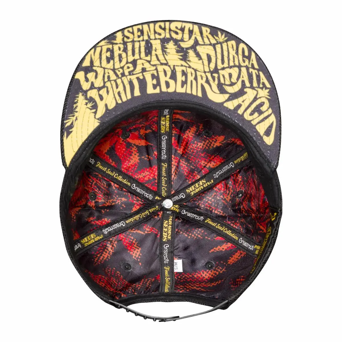 Paradise Seeds Snapback cappellino canapa nero oro